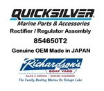 Quicksilver Rectifier / Regulator Assy ( 854650T2 ) New Oem Made In Japan. Fixed Price $105.95.
