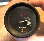 Used 15113A4 Quicksilver Mercury Black 2" Power Trim Gauge. Fixed Price $14.47.