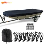 Black 14FT Boat Cover For Jon 70 Inch 210D Protection Waterproof. Fixed Price $21.93.