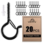 Adiil 20 Q Hanger Hooks With Safety Buckle, Windproof Screw Pcs, Black. Fixed Price $15.66.