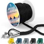 Anchor Rope Ft X Inch, Premium Solid Braid 3/8" 50&APOS;, Black. Fixed Price $28.88.