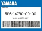 Yamaha Genuine Spark Arrester Assy 5B6-14780-00-00. Fixed Price $77.58.