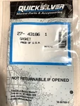 Mercury Quicksilver Gasket 27-43186 For $10.00 + Free Shipment. Fixed Price $10.00.