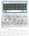 Crush Washer Oil Drain Plug - 568 Pieces 18 Sizes Aluminum Automotive Silvery. Fixed Price $25.23.