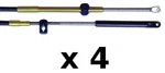4 Pack 26 Ft Xtreme Control Cables Fits Mercury, Mariner, Mercruiser And Force. Fixed Price $395.35.
