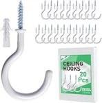 20 Pcs Ceiling Hooks For 2.9 Inches, White. Fixed Price $9.37.
