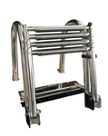 White Water B00351PL-WS, Ss Over Platform Folding 4 Step Telescoping Ladder, New. Fixed Price $224.99.