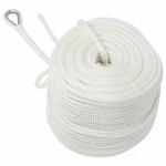 Novelbee 1/2' X 300" White Double Braid Nylon Anchor Line With Stainless Thimble. Fixed Price $89.99.