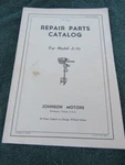 Johnson Antique Outboard Motor Original Factory Parts List 1934 J70 J-70 1.4HP. Fixed Price $9.95.