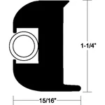 Taco Metals Inc. V11-3447BKA50-1 Black Vinyl Rub Rail 50'. Fixed Price $283.40.