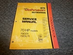 1975 Johnson 70 Hp Models Outboard Motor Shop Service Repair Technical Manual Xo. Fixed Price $56.24.