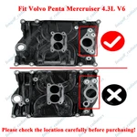 2BBL Intake Manifold For Volvo Penta 3855805 Mercruiser 12552422 Gm 4.3L V6. Fixed Price $199.00.