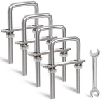 Srztxu Sets M8 Square U-bolts,u-bolts 1.5 Inch 40MM 100MM, Silver. Fixed Price $23.23.