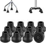 Supregear 12 Pcs Quad Cane Tips, 1/2 Inch Rubber Heavy Duty Non-slip Ex. Fixed Price $14.50.