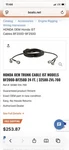 Honda Oem Trunk Cables Ist Models BF200D-BF250D 24FT. Fixed Price $175.00.
