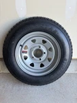 Brand New: Loadstar ST155/80D13 Trailer Tire 13-INCH Rim K550 Black Wheel. Fixed Price $74.95.