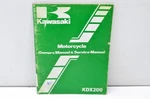 Oem Kawasaki 99920-1252-01 Owner's & Service Manual KDX200A2. Fixed Price $19.95.