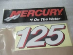 A10Q Mercury Quicksilver 37-8M0041829 125 Decal Oem New Factory Boat Parts. Fixed Price $13.12.