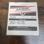 Mercury Quicksilver 392-3170 Plate Oem Nos. Fixed Price $10.50.