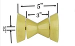 3" Yellow Poly Bow Roller With 1/2" Shaft Stop Boat Pwc Marine Trailer. Fixed Price $28.88.