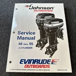 Omc Evinrude Johnson 40 Thru 55 Hp 2-CYLINDER Service Manual P/n 503148. Fixed Price $60.00.