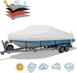 Heavy Duty 1200D Waterproof Boat Cover 17-19FT Marine Canvas With Straps Best. Fixed Price $134.99.