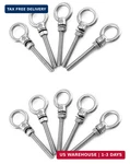 Qwork Threaded Eyebolts, 10 Pack 1/4" X 2" Long Stainless Steel Marine Grade Sho. Fixed Price $25.94.