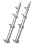 Taco 6-15FT Boat Outrigger Poles 1-1/8 Inch Diameter Telescoping Aluminum Silver. Fixed Price $724.68.