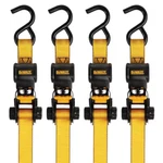 Dewalt In. X 12 Ft. Ratchet Tie-down Straps (4-PACK) 1500 Lb. Break Strength. Fixed Price $23.98.