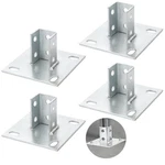Homaisson 4PCS Post Bases, Slotted Hole Strut Channel SILVER-TYPE3. Fixed Price $59.92.