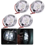 4X White 3" Round Marine Boat Led Cabin Deck Walkway Courtesy Lights Stern. Fixed Price $11.55.