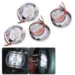 4X Cabin Deck Walkway Courtesy Lights White Stern 3" Round Marine Boat Led. Fixed Price $11.22.