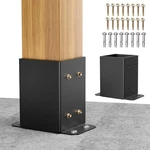 Spaceeup Post 2 Pcs, Inner Size 5.6"X5.6" Deck Base, 6X6, Black. Fixed Price $47.23.