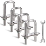 Srztxu Sets M8 Square U-bolts,u-bolts 1 Inch WIDE,304 25MM 70MM. Fixed Price $21.72.