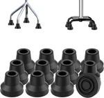 Supregear 12 Pcs Quad Cane Tips, 1/2 Inch Rubber Heavy Duty Non-slip Ex. Fixed Price $16.55.