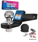 Inch Hitch Mount Kit With Trailer Ball, Pin And 2" Drop 3/4" Rise. Fixed Price $59.26.