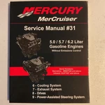Mercury 90-864260400 8/2009 5.0L/5.7L/6.2L Mpi Gas Engine #31 Service Manual #33. Fixed Price $37.95.