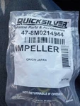 C73 Mercury Quicksilver 47-8M0214944 Water Pump Impeller Oem New Factory Parts. Fixed Price $18.00.