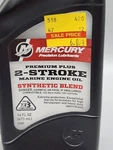 Mercury 2-STROKE Marine Engine Oil Synthetic Blend 1 Pint. Fixed Price $5.95.