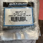 New Mercury Mercruiser Quicksilver Oem Part # 803753 1 Plate-guide. Fixed Price $6.00.