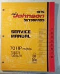 Omc 1975 Johnson JM-7510 70 Hp Models Outboard Service Manual. Fixed Price $29.95.