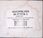 One New Genuine Mercury Quicksilver 46-77177A-3 Water Pump Kit Oem Parts. Fixed Price $119.99.