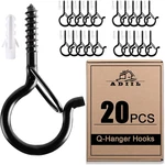 Adiil 20 Pcs Q Hanger Hooks With Safety Buckle, Windproof Screw For Hangin. Fixed Price $14.04.