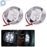 2X Round 3" Marine Boat Stern Transom Lights White 6 Led Courtesy Cockpit. Fixed Price $9.46.