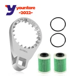 Fuel Filter Elements With O-rings Wrench For Yamaha 4-STROKES 6P3-WS24A-01-00 Us. Fixed Price $21.00.