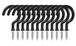 Fipoque 2 Ceiling Hooks, Vinyl Coated Screw-in Cup Inches, Black. Fixed Price $10.38.