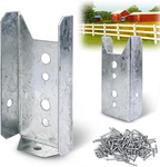 Lukloy 20 Pack 2X4 Brackets For Wood Rail, Fence Repair Kit Galvanized,. Fixed Price $25.16.