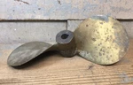 Vintage Hyde Brass Blade Propeller 11 - 12 Tapered Shaft, Notched S6620RH. Fixed Price $99.00.