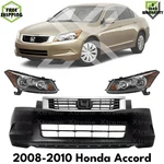 Front Bumper Cover Primed & Headlight Assembly Kit For 2008-2010 Honda Accord. Fixed Price $304.00.