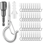 Fsah 96 Pcs Q-hanger Hooks, Screw For Outdoor String Lights, Safety Buc.... Fixed Price $86.37.